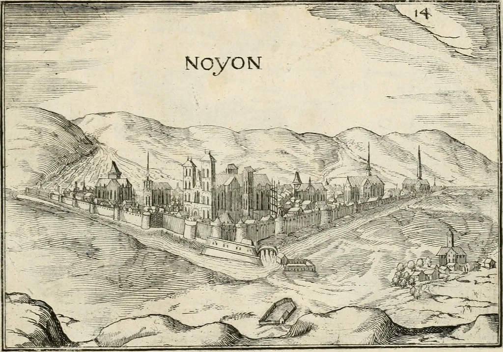 An illustration from Premiere[-seconde] partie, Les plans et profilz de toutes les principalles villes et lieux considerables de France : ensemble les cartes generalles de chascune prouince & les particulières de chasque gouuernement d'icelles, 1636, leaf 466