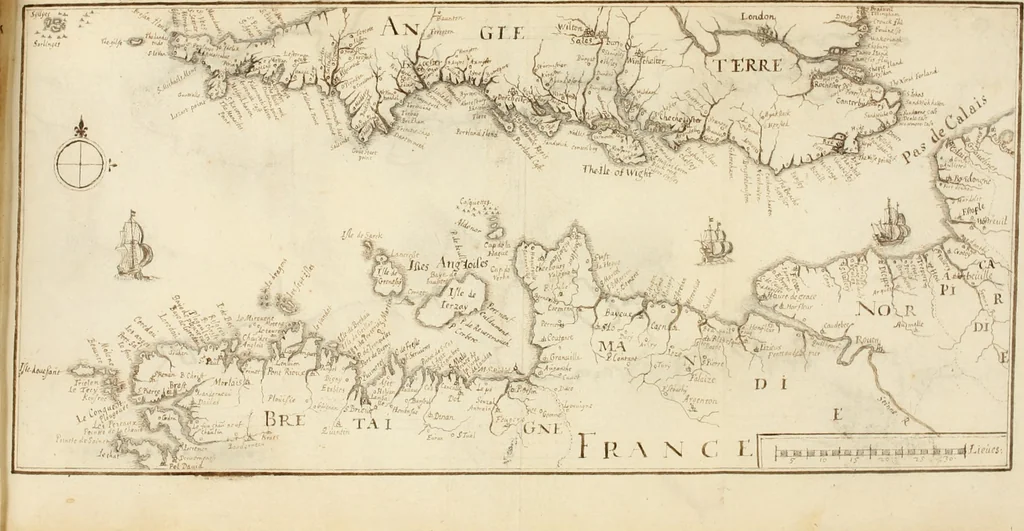 An illustration from Premiere[-seconde] partie, Les plans et profilz de toutes les principalles villes et lieux considerables de France : ensemble les cartes generalles de chascune prouince & les particulières de chasque gouuernement d'icelles, 1636, leaf 47