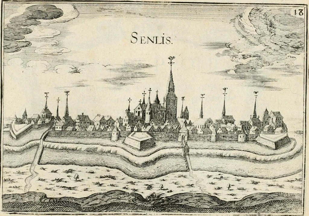 An illustration from Premiere[-seconde] partie, Les plans et profilz de toutes les principalles villes et lieux considerables de France : ensemble les cartes generalles de chascune prouince & les particulières de chasque gouuernement d'icelles, 1636, leaf 470