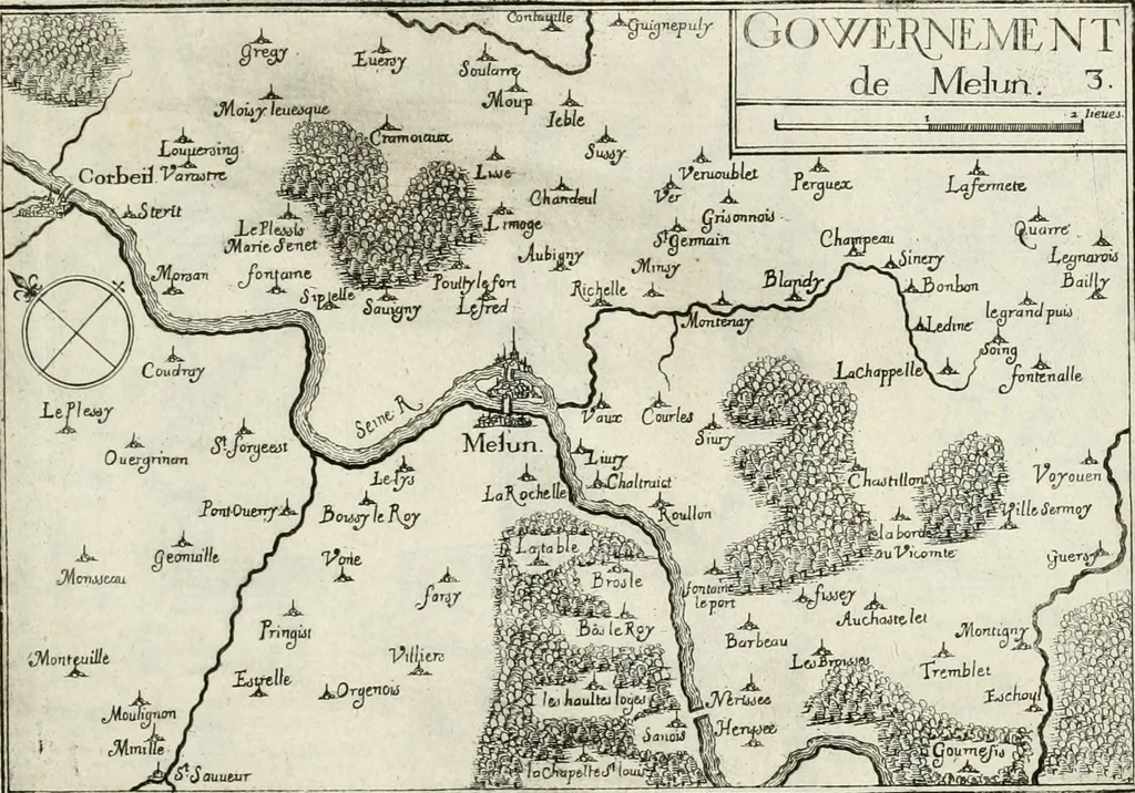 An illustration from Premiere[-seconde] partie, Les plans et profilz de toutes les principalles villes et lieux considerables de France : ensemble les cartes generalles de chascune prouince & les particulières de chasque gouuernement d'icelles, 1636, leaf 478