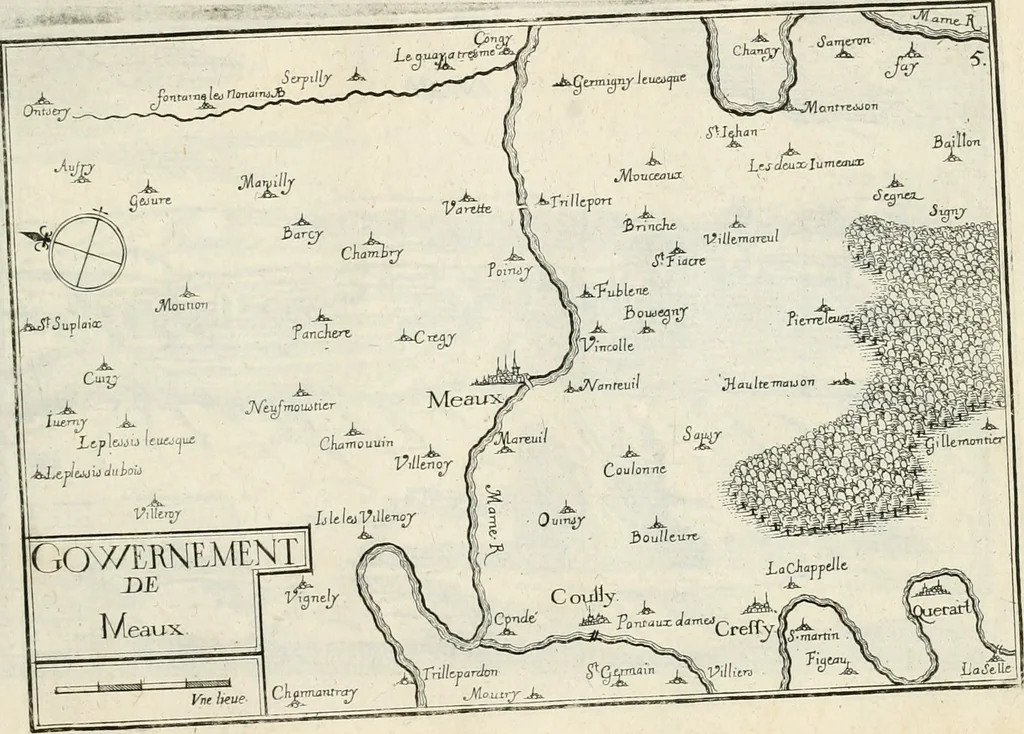 An illustration from Premiere[-seconde] partie, Les plans et profilz de toutes les principalles villes et lieux considerables de France : ensemble les cartes generalles de chascune prouince & les particulières de chasque gouuernement d'icelles, 1636, leaf 482
