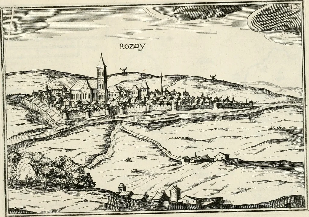 An illustration from Premiere[-seconde] partie, Les plans et profilz de toutes les principalles villes et lieux considerables de France : ensemble les cartes generalles de chascune prouince & les particulières de chasque gouuernement d'icelles, 1636, leaf 496