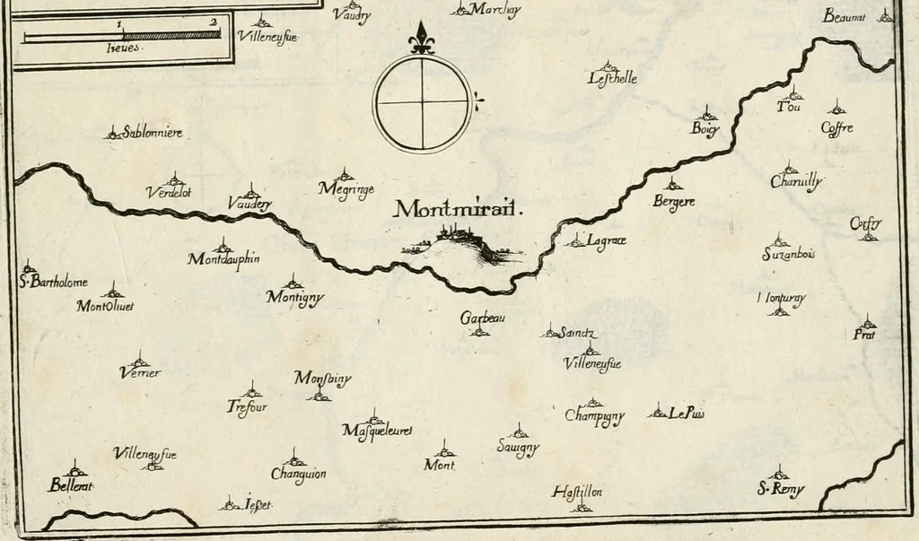 An illustration from Premiere[-seconde] partie, Les plans et profilz de toutes les principalles villes et lieux considerables de France : ensemble les cartes generalles de chascune prouince & les particulières de chasque gouuernement d'icelles, 1636, leaf 498