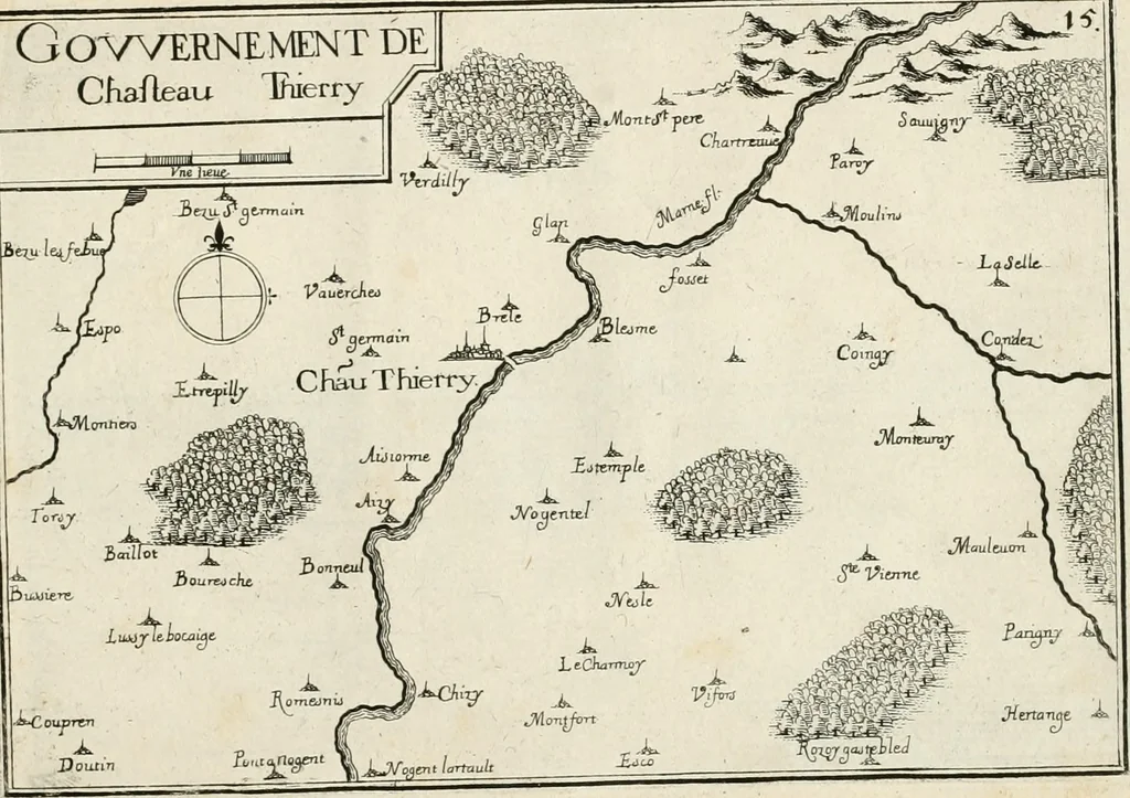 An illustration from Premiere[-seconde] partie, Les plans et profilz de toutes les principalles villes et lieux considerables de France : ensemble les cartes generalles de chascune prouince & les particulières de chasque gouuernement d'icelles, 1636, leaf 500