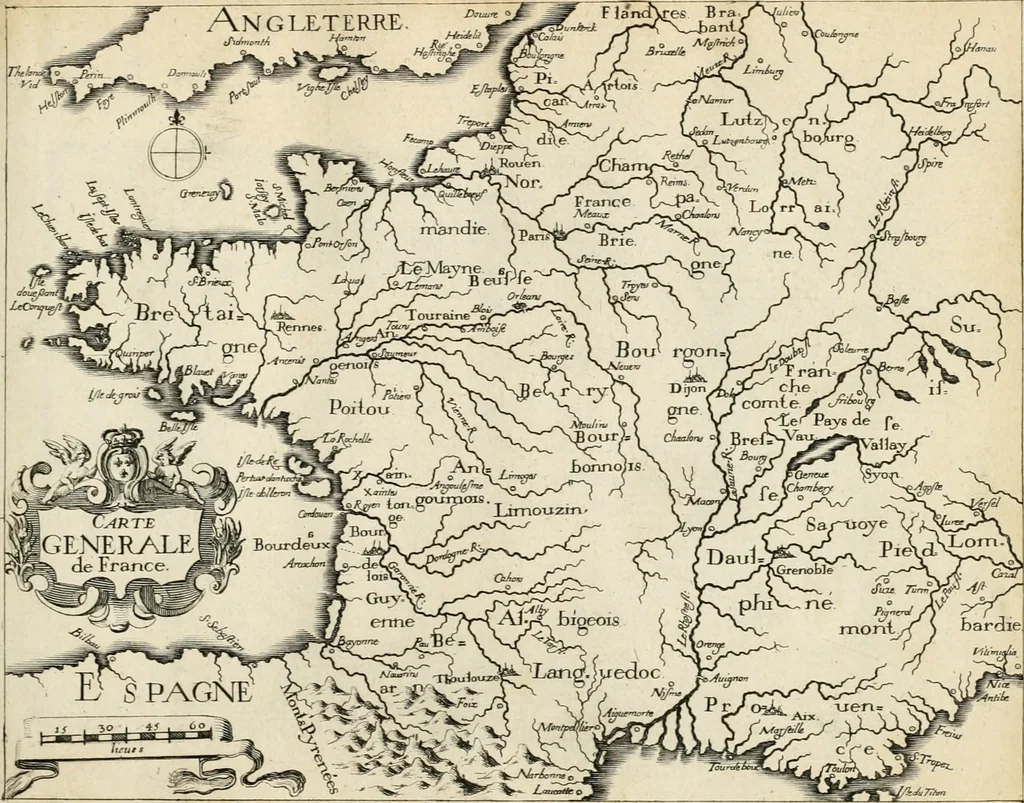 An illustration from Premiere[-seconde] partie, Les plans et profilz de toutes les principalles villes et lieux considerables de France : ensemble les cartes generalles de chascune prouince & les particulières de chasque gouuernement d'icelles, 1636, leaf 552