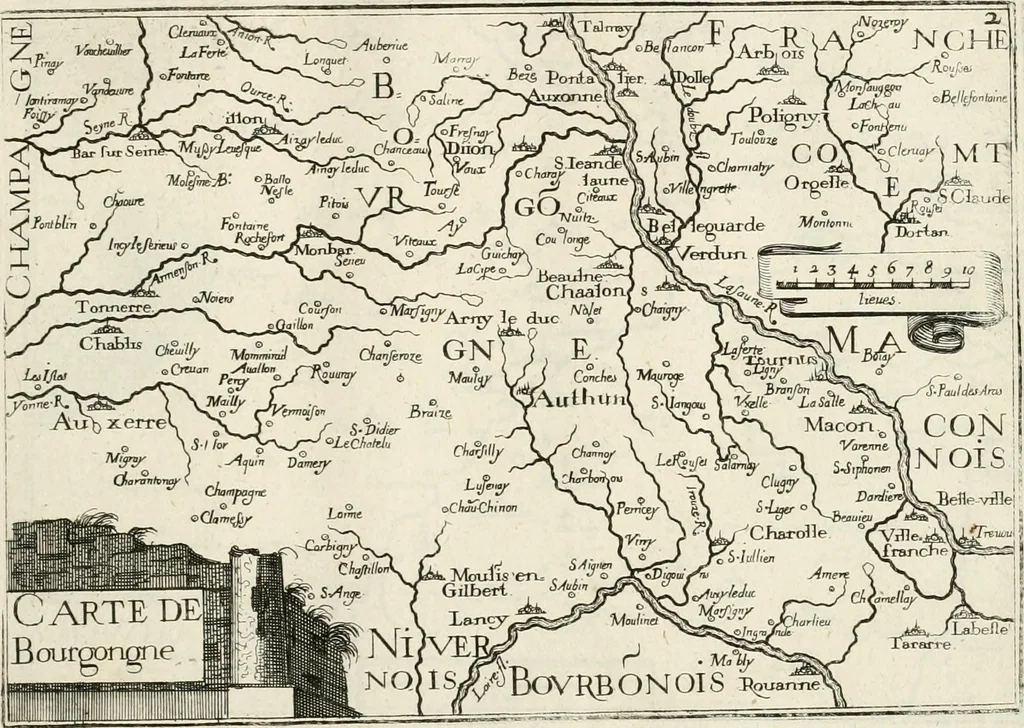 An illustration from Premiere[-seconde] partie, Les plans et profilz de toutes les principalles villes et lieux considerables de France : ensemble les cartes generalles de chascune prouince & les particulières de chasque gouuernement d'icelles, 1636, leaf 556