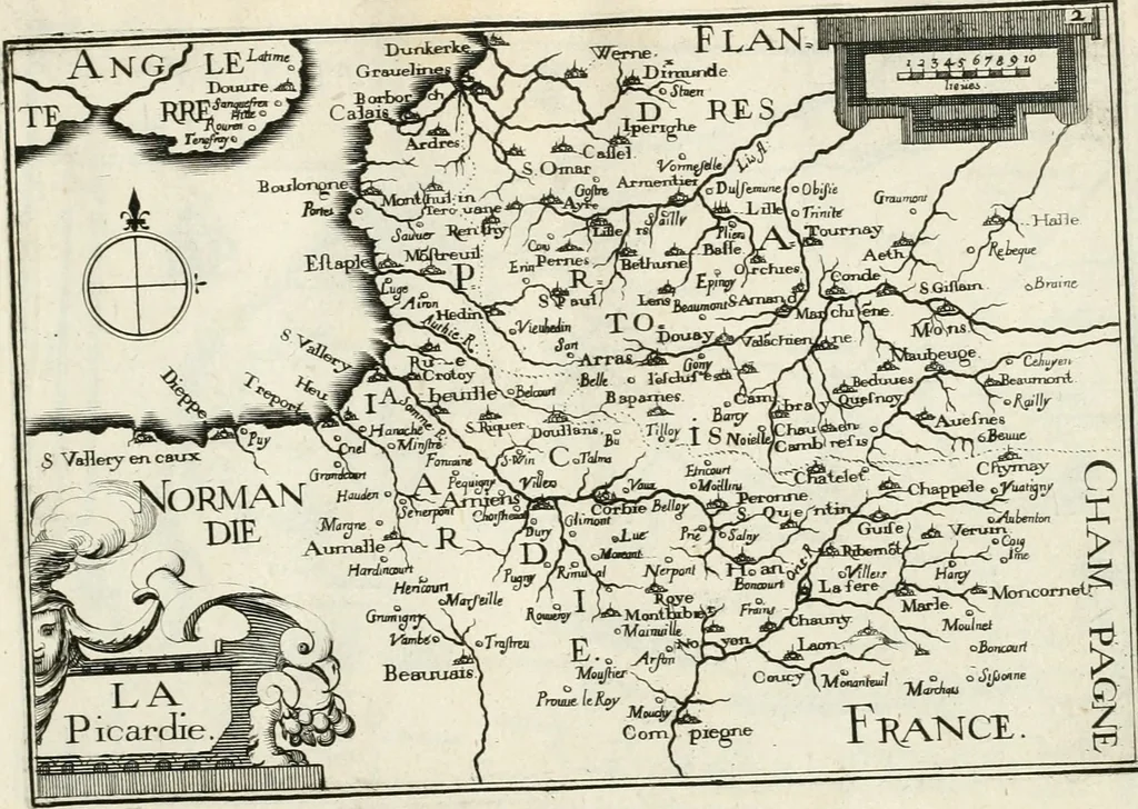 An illustration from Premiere[-seconde] partie, Les plans et profilz de toutes les principalles villes et lieux considerables de France : ensemble les cartes generalles de chascune prouince & les particulières de chasque gouuernement d'icelles, 1636, leaf 56