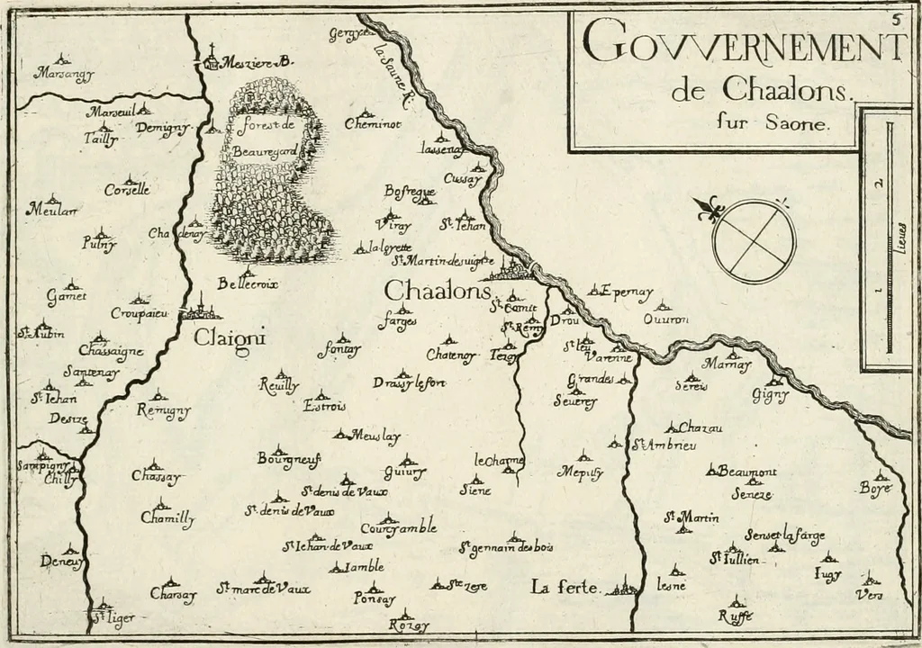 An illustration from Premiere[-seconde] partie, Les plans et profilz de toutes les principalles villes et lieux considerables de France : ensemble les cartes generalles de chascune prouince & les particulières de chasque gouuernement d'icelles, 1636, leaf 562