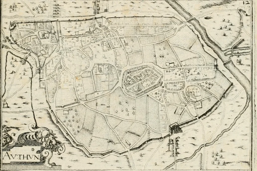 An illustration from Premiere[-seconde] partie, Les plans et profilz de toutes les principalles villes et lieux considerables de France : ensemble les cartes generalles de chascune prouince & les particulières de chasque gouuernement d'icelles, 1636, leaf 576