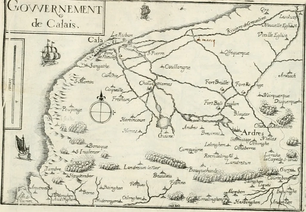 An illustration from Premiere[-seconde] partie, Les plans et profilz de toutes les principalles villes et lieux considerables de France : ensemble les cartes generalles de chascune prouince & les particulières de chasque gouuernement d'icelles, 1636, leaf 58