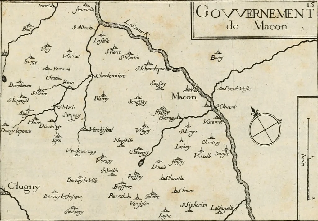 An illustration from Premiere[-seconde] partie, Les plans et profilz de toutes les principalles villes et lieux considerables de France : ensemble les cartes generalles de chascune prouince & les particulières de chasque gouuernement d'icelles, 1636, leaf 582