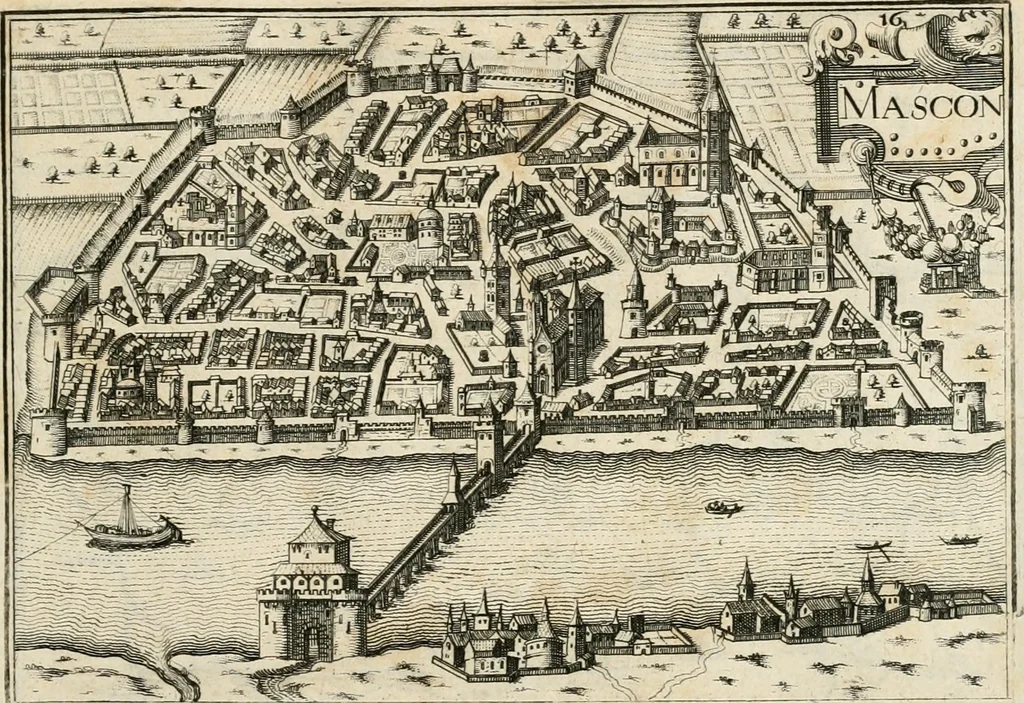 An illustration from Premiere[-seconde] partie, Les plans et profilz de toutes les principalles villes et lieux considerables de France : ensemble les cartes generalles de chascune prouince & les particulières de chasque gouuernement d'icelles, 1636, leaf 584