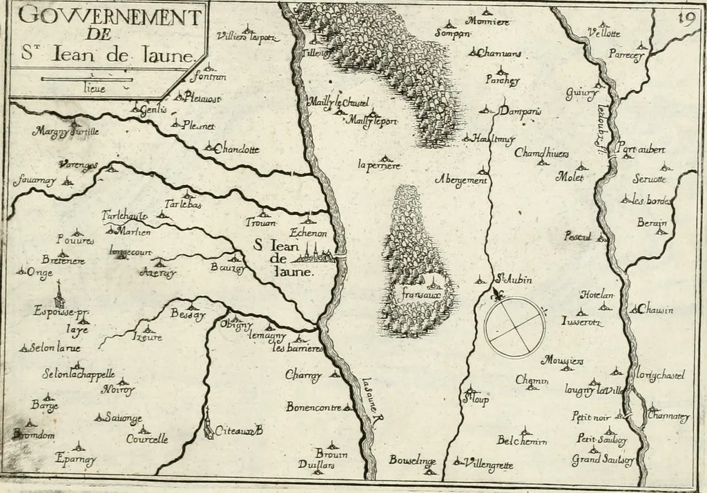 An illustration from Premiere[-seconde] partie, Les plans et profilz de toutes les principalles villes et lieux considerables de France : ensemble les cartes generalles de chascune prouince & les particulières de chasque gouuernement d'icelles, 1636, leaf 590