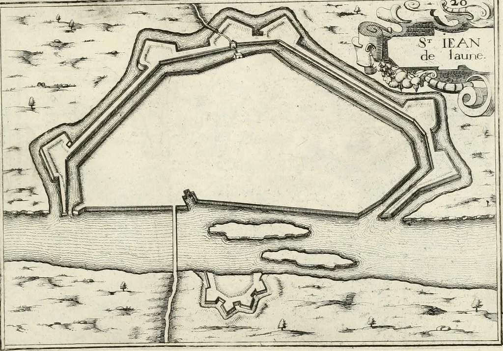 An illustration from Premiere[-seconde] partie, Les plans et profilz de toutes les principalles villes et lieux considerables de France : ensemble les cartes generalles de chascune prouince & les particulières de chasque gouuernement d'icelles, 1636, leaf 592