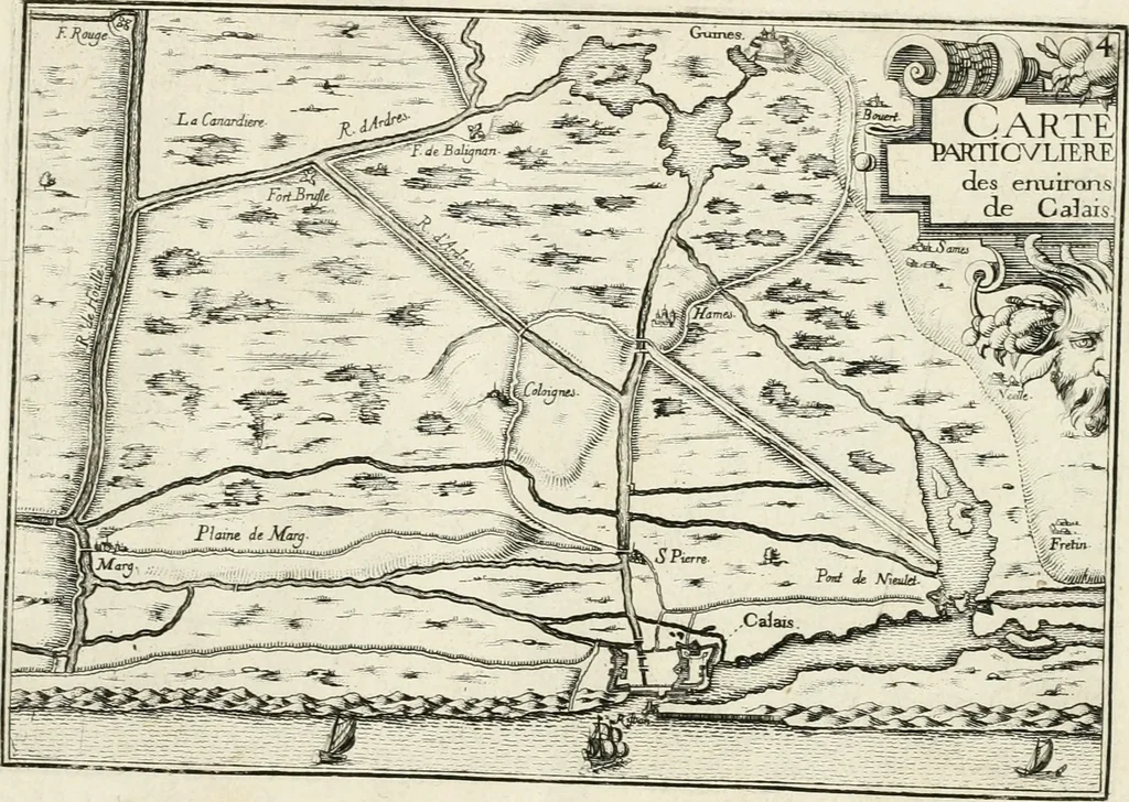An illustration from Premiere[-seconde] partie, Les plans et profilz de toutes les principalles villes et lieux considerables de France : ensemble les cartes generalles de chascune prouince & les particulières de chasque gouuernement d'icelles, 1636, leaf 60