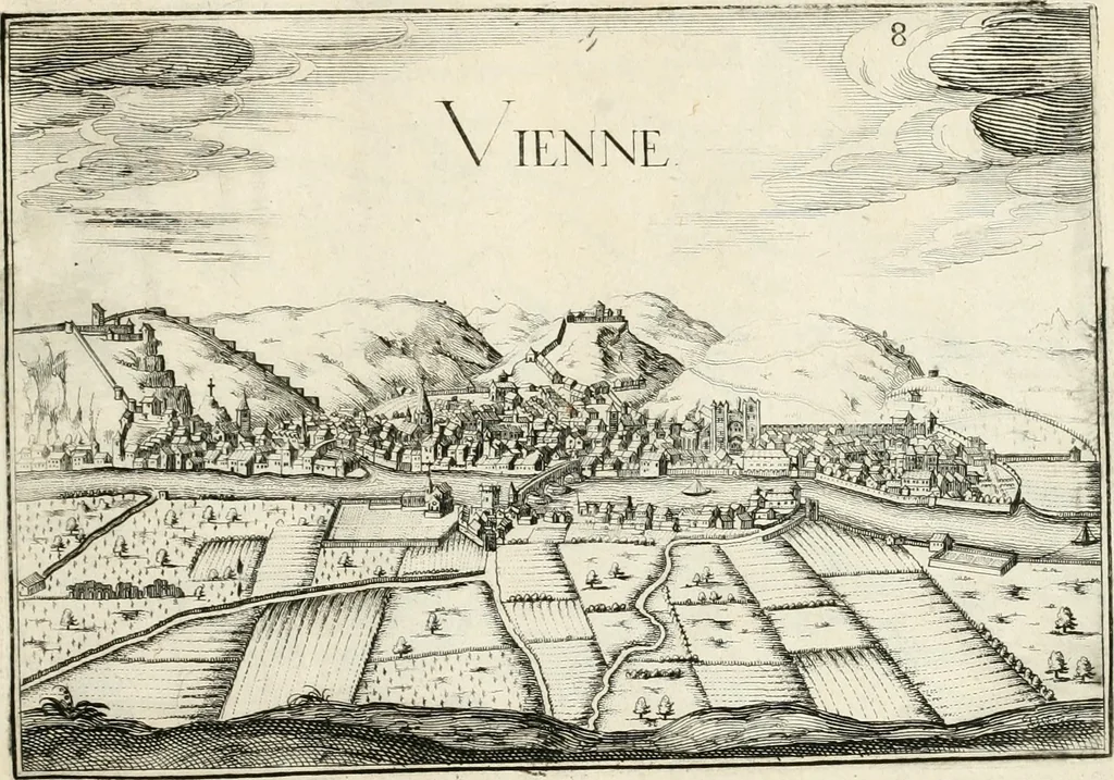 An illustration from Premiere[-seconde] partie, Les plans et profilz de toutes les principalles villes et lieux considerables de France : ensemble les cartes generalles de chascune prouince & les particulières de chasque gouuernement d'icelles, 1636, leaf 612