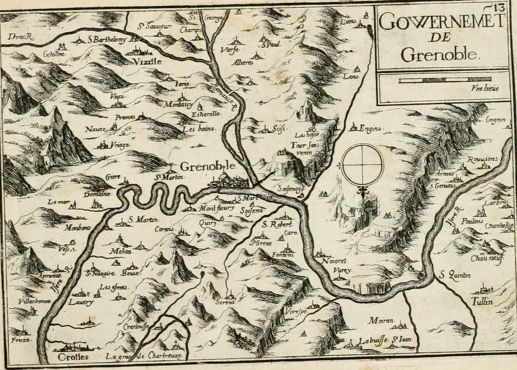 An illustration from Premiere[-seconde] partie, Les plans et profilz de toutes les principalles villes et lieux considerables de France : ensemble les cartes generalles de chascune prouince & les particulières de chasque gouuernement d'icelles, 1636, leaf 622
