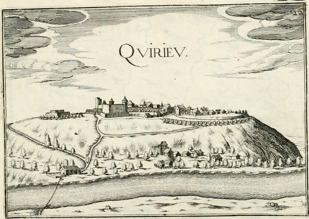 An illustration from Premiere[-seconde] partie, Les plans et profilz de toutes les principalles villes et lieux considerables de France : ensemble les cartes generalles de chascune prouince & les particulières de chasque gouuernement d'icelles, 1636, leaf 640