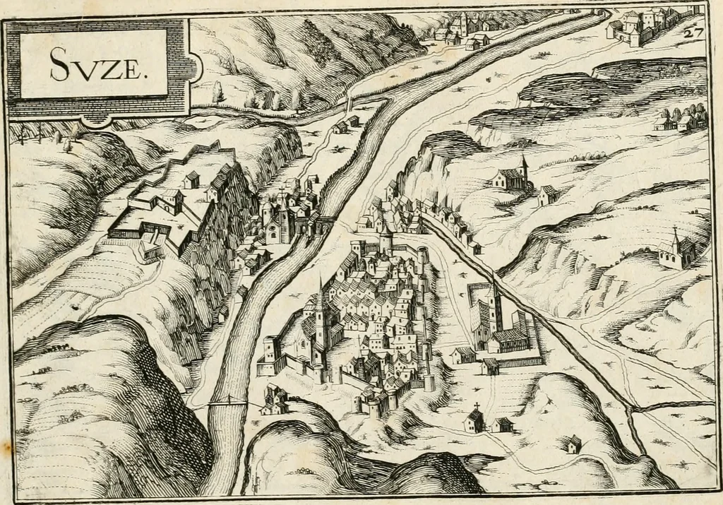 An illustration from Premiere[-seconde] partie, Les plans et profilz de toutes les principalles villes et lieux considerables de France : ensemble les cartes generalles de chascune prouince & les particulières de chasque gouuernement d'icelles, 1636, leaf 650