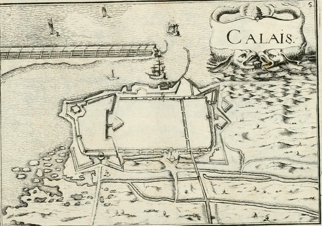 An illustration from Premiere[-seconde] partie, Les plans et profilz de toutes les principalles villes et lieux considerables de France : ensemble les cartes generalles de chascune prouince & les particulières de chasque gouuernement d'icelles, 1636, leaf 66