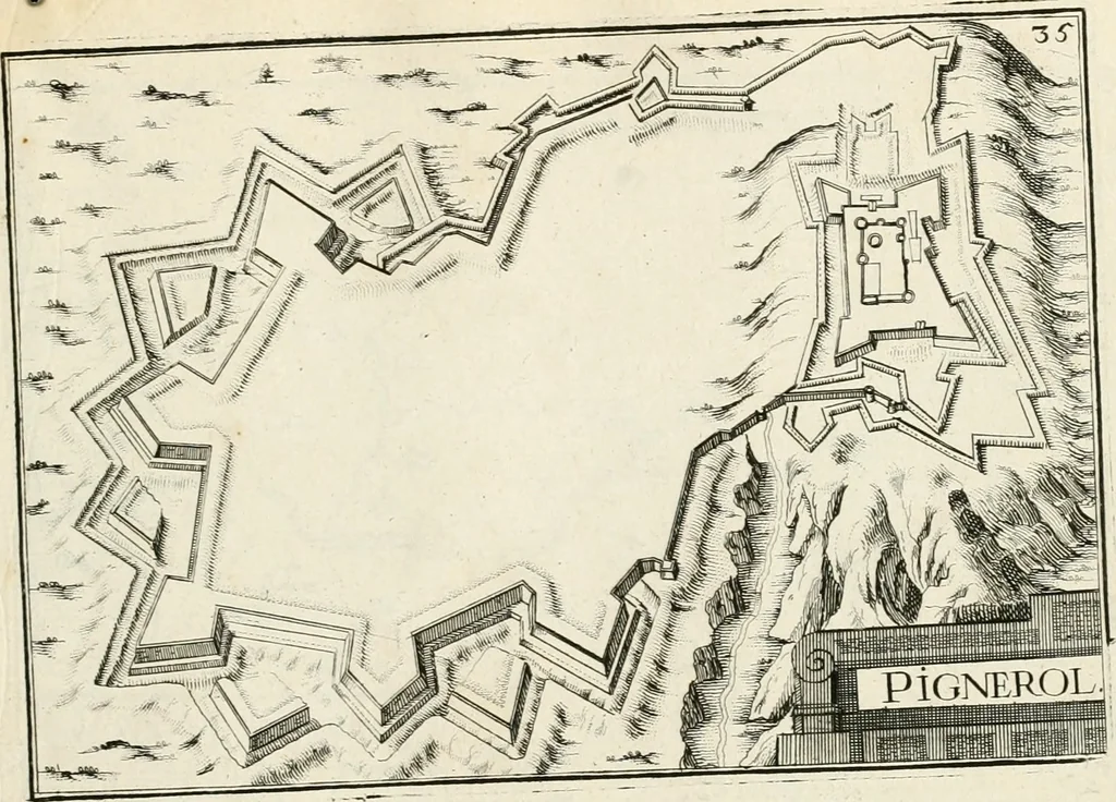 An illustration from Premiere[-seconde] partie, Les plans et profilz de toutes les principalles villes et lieux considerables de France : ensemble les cartes generalles de chascune prouince & les particulières de chasque gouuernement d'icelles, 1636, leaf 666