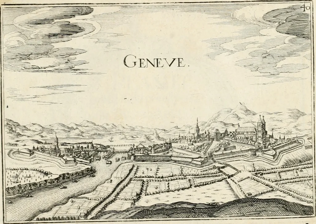 An illustration from Premiere[-seconde] partie, Les plans et profilz de toutes les principalles villes et lieux considerables de France : ensemble les cartes generalles de chascune prouince & les particulières de chasque gouuernement d'icelles, 1636, leaf 676