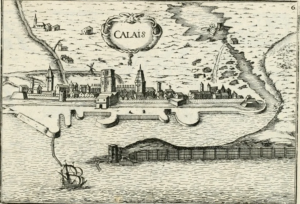 An illustration from Premiere[-seconde] partie, Les plans et profilz de toutes les principalles villes et lieux considerables de France : ensemble les cartes generalles de chascune prouince & les particulières de chasque gouuernement d'icelles, 1636, leaf 68