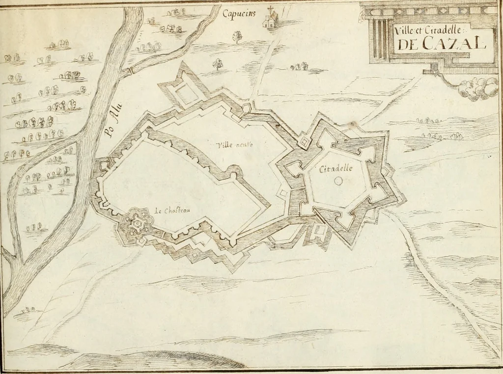 An illustration from Premiere[-seconde] partie, Les plans et profilz de toutes les principalles villes et lieux considerables de France : ensemble les cartes generalles de chascune prouince & les particulières de chasque gouuernement d'icelles, 1636, leaf 682