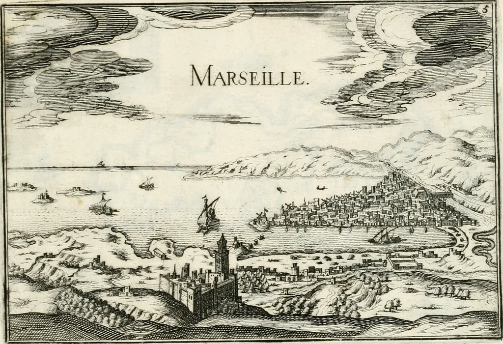 An illustration from Premiere[-seconde] partie, Les plans et profilz de toutes les principalles villes et lieux considerables de France : ensemble les cartes generalles de chascune prouince & les particulières de chasque gouuernement d'icelles, 1636, leaf 704