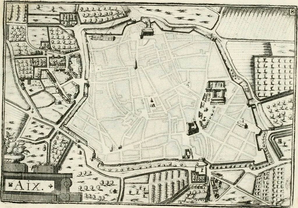 An illustration from Premiere[-seconde] partie, Les plans et profilz de toutes les principalles villes et lieux considerables de France : ensemble les cartes generalles de chascune prouince & les particulières de chasque gouuernement d'icelles, 1636, leaf 710