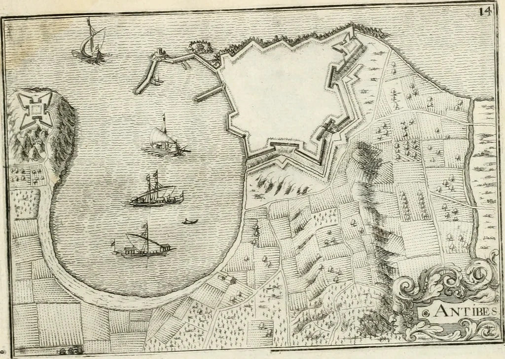An illustration from Premiere[-seconde] partie, Les plans et profilz de toutes les principalles villes et lieux considerables de France : ensemble les cartes generalles de chascune prouince & les particulières de chasque gouuernement d'icelles, 1636, leaf 722