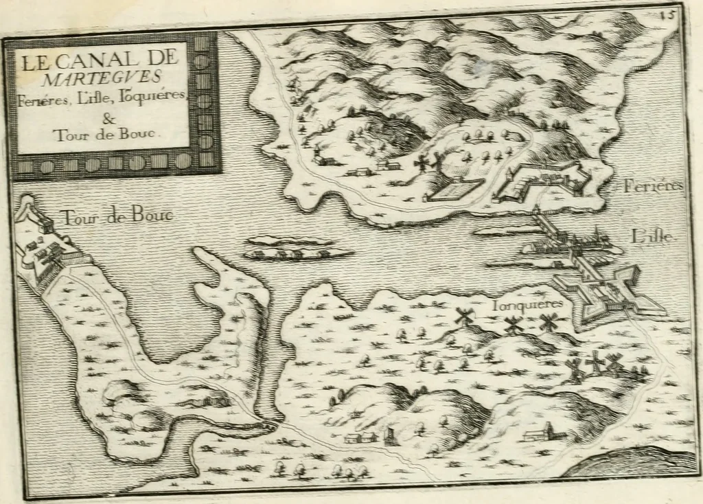 An illustration from Premiere[-seconde] partie, Les plans et profilz de toutes les principalles villes et lieux considerables de France : ensemble les cartes generalles de chascune prouince & les particulières de chasque gouuernement d'icelles, 1636, leaf 724