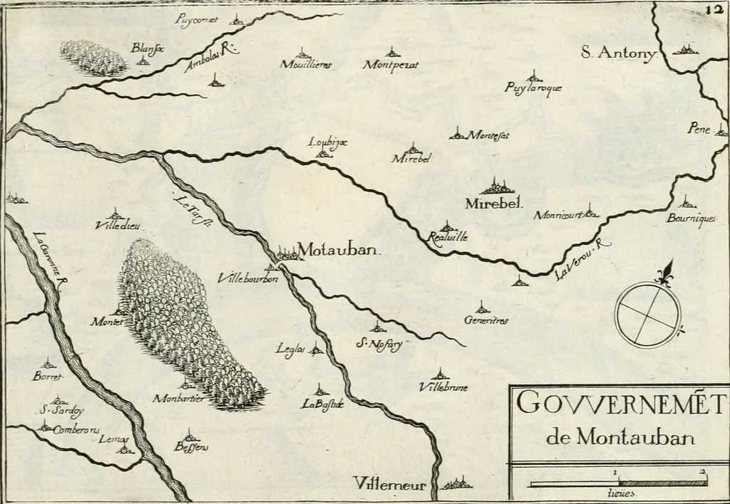 An illustration from Premiere[-seconde] partie, Les plans et profilz de toutes les principalles villes et lieux considerables de France : ensemble les cartes generalles de chascune prouince & les particulières de chasque gouuernement d'icelles, 1636, leaf 758