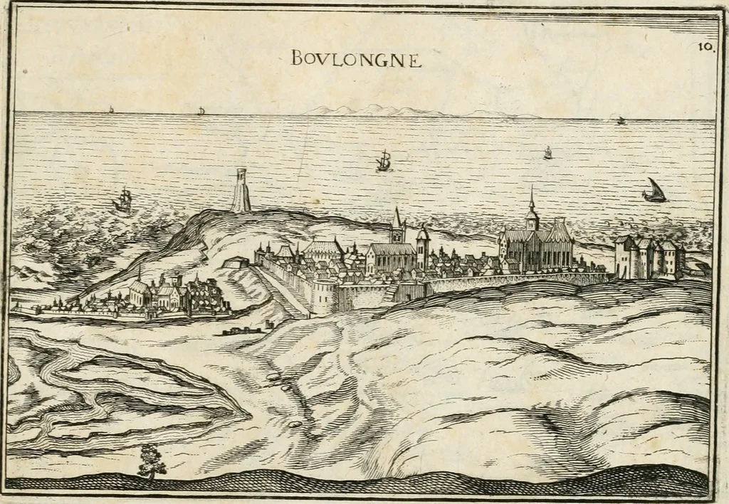 An illustration from Premiere[-seconde] partie, Les plans et profilz de toutes les principalles villes et lieux considerables de France : ensemble les cartes generalles de chascune prouince & les particulières de chasque gouuernement d'icelles, 1636, leaf 76