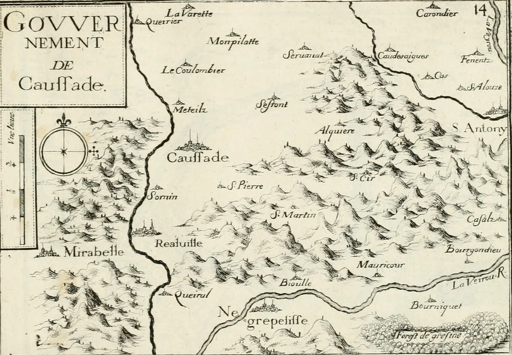 An illustration from Premiere[-seconde] partie, Les plans et profilz de toutes les principalles villes et lieux considerables de France : ensemble les cartes generalles de chascune prouince & les particulières de chasque gouuernement d'icelles, 1636, leaf 762