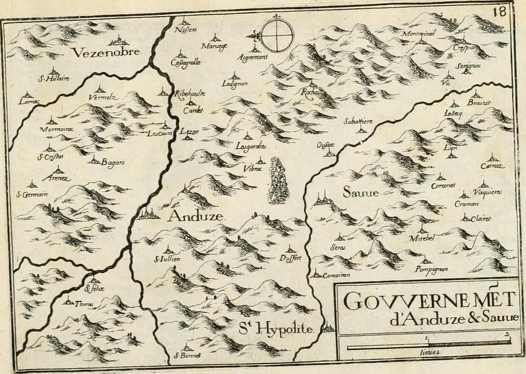 An illustration from Premiere[-seconde] partie, Les plans et profilz de toutes les principalles villes et lieux considerables de France : ensemble les cartes generalles de chascune prouince & les particulières de chasque gouuernement d'icelles, 1636, leaf 770