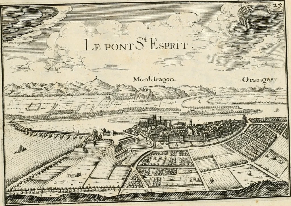 An illustration from Premiere[-seconde] partie, Les plans et profilz de toutes les principalles villes et lieux considerables de France : ensemble les cartes generalles de chascune prouince & les particulières de chasque gouuernement d'icelles, 1636, leaf 784