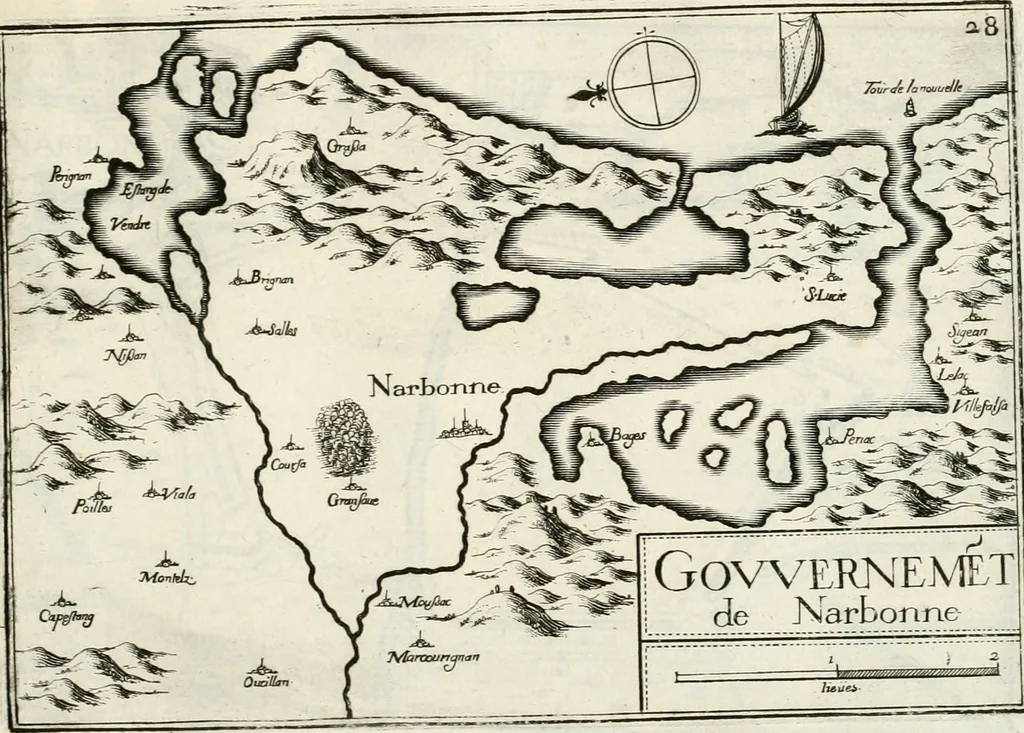 An illustration from Premiere[-seconde] partie, Les plans et profilz de toutes les principalles villes et lieux considerables de France : ensemble les cartes generalles de chascune prouince & les particulières de chasque gouuernement d'icelles, 1636, leaf 790