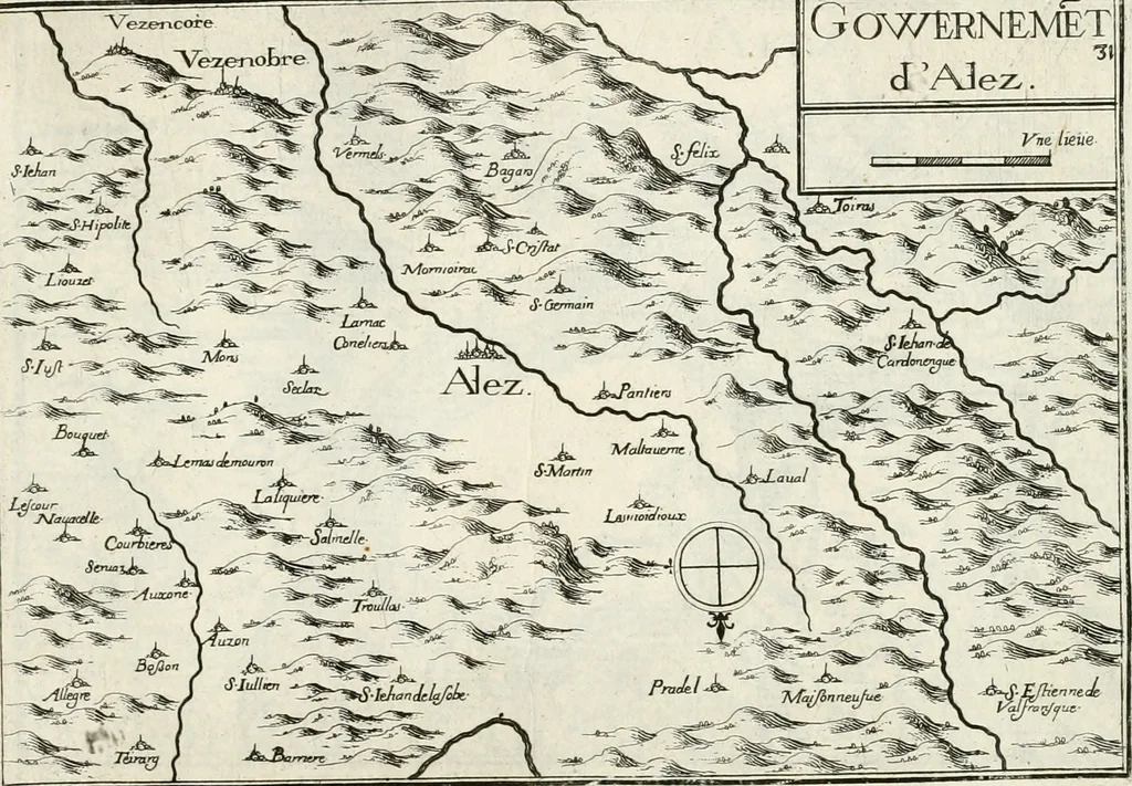 An illustration from Premiere[-seconde] partie, Les plans et profilz de toutes les principalles villes et lieux considerables de France : ensemble les cartes generalles de chascune prouince & les particulières de chasque gouuernement d'icelles, 1636, leaf 796