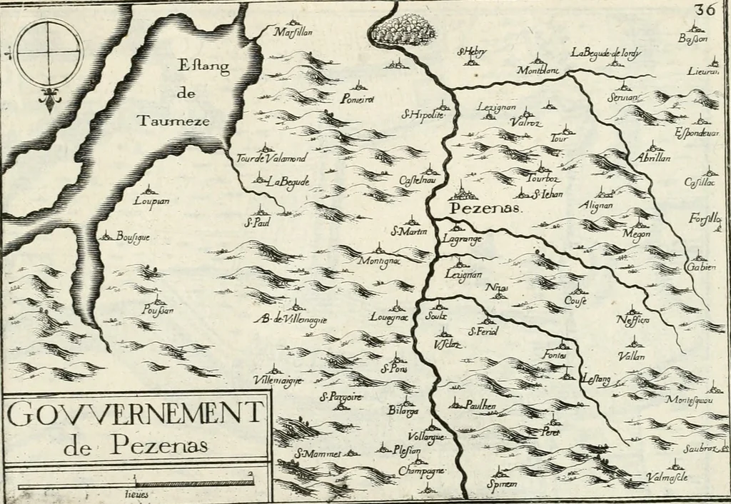 An illustration from Premiere[-seconde] partie, Les plans et profilz de toutes les principalles villes et lieux considerables de France : ensemble les cartes generalles de chascune prouince & les particulières de chasque gouuernement d'icelles, 1636, leaf 806