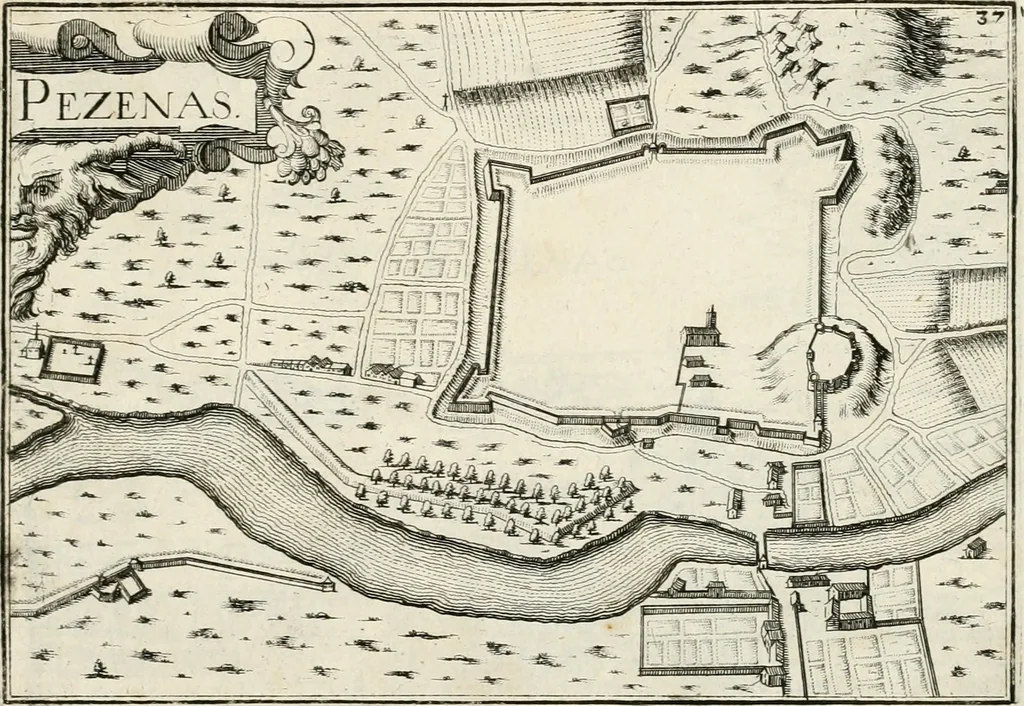 An illustration from Premiere[-seconde] partie, Les plans et profilz de toutes les principalles villes et lieux considerables de France : ensemble les cartes generalles de chascune prouince & les particulières de chasque gouuernement d'icelles, 1636, leaf 808