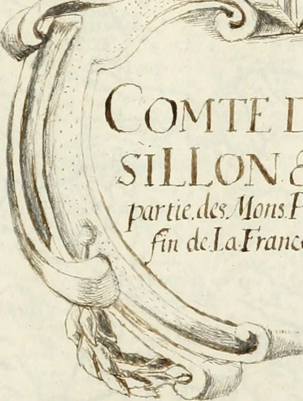 An illustration from Premiere[-seconde] partie, Les plans et profilz de toutes les principalles villes et lieux considerables de France : ensemble les cartes generalles de chascune prouince & les particulières de chasque gouuernement d'icelles, 1636, leaf 828