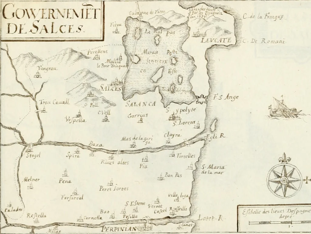 An illustration from Premiere[-seconde] partie, Les plans et profilz de toutes les principalles villes et lieux considerables de France : ensemble les cartes generalles de chascune prouince & les particulières de chasque gouuernement d'icelles, 1636, leaf 832