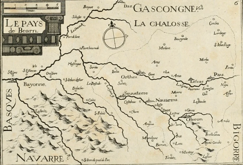 An illustration from Premiere[-seconde] partie, Les plans et profilz de toutes les principalles villes et lieux considerables de France : ensemble les cartes generalles de chascune prouince & les particulières de chasque gouuernement d'icelles, 1636, leaf 846