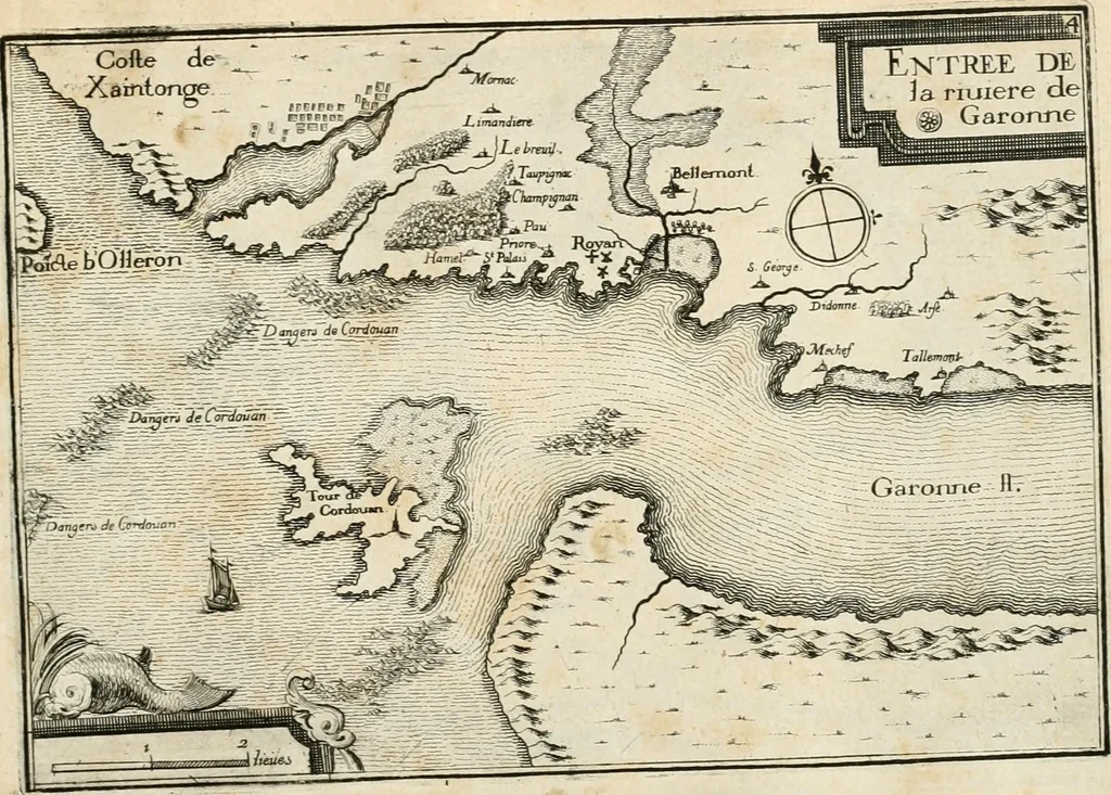 An illustration from Premiere[-seconde] partie, Les plans et profilz de toutes les principalles villes et lieux considerables de France : ensemble les cartes generalles de chascune prouince & les particulières de chasque gouuernement d'icelles, 1636, leaf 856