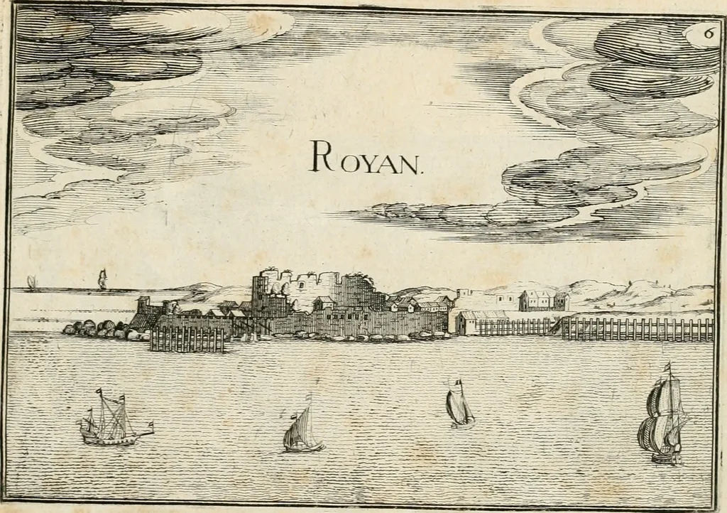 An illustration from Premiere[-seconde] partie, Les plans et profilz de toutes les principalles villes et lieux considerables de France : ensemble les cartes generalles de chascune prouince & les particulières de chasque gouuernement d'icelles, 1636, leaf 860