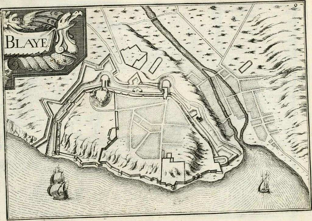 An illustration from Premiere[-seconde] partie, Les plans et profilz de toutes les principalles villes et lieux considerables de France : ensemble les cartes generalles de chascune prouince & les particulières de chasque gouuernement d'icelles, 1636, leaf 866