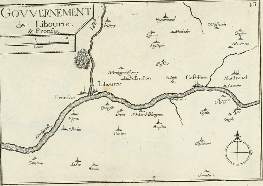 An illustration from Premiere[-seconde] partie, Les plans et profilz de toutes les principalles villes et lieux considerables de France : ensemble les cartes generalles de chascune prouince & les particulières de chasque gouuernement d'icelles, 1636, leaf 874
