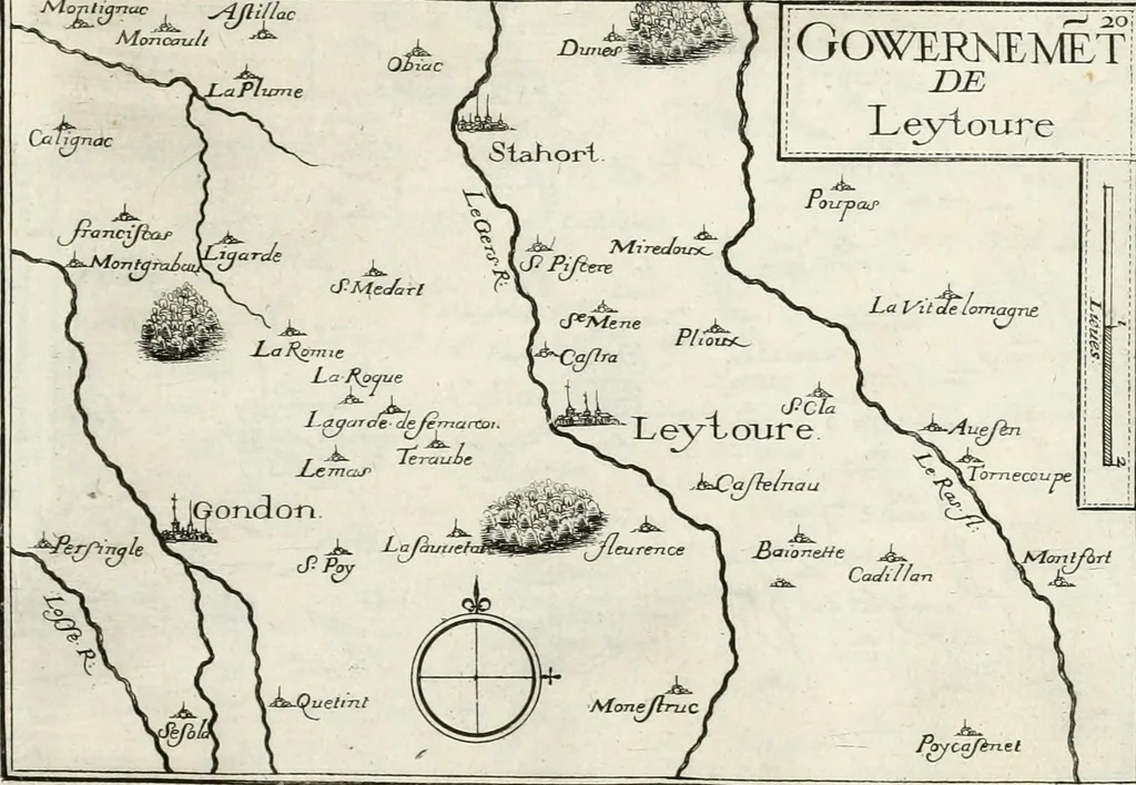 An illustration from Premiere[-seconde] partie, Les plans et profilz de toutes les principalles villes et lieux considerables de France : ensemble les cartes generalles de chascune prouince & les particulières de chasque gouuernement d'icelles, 1636, leaf 888