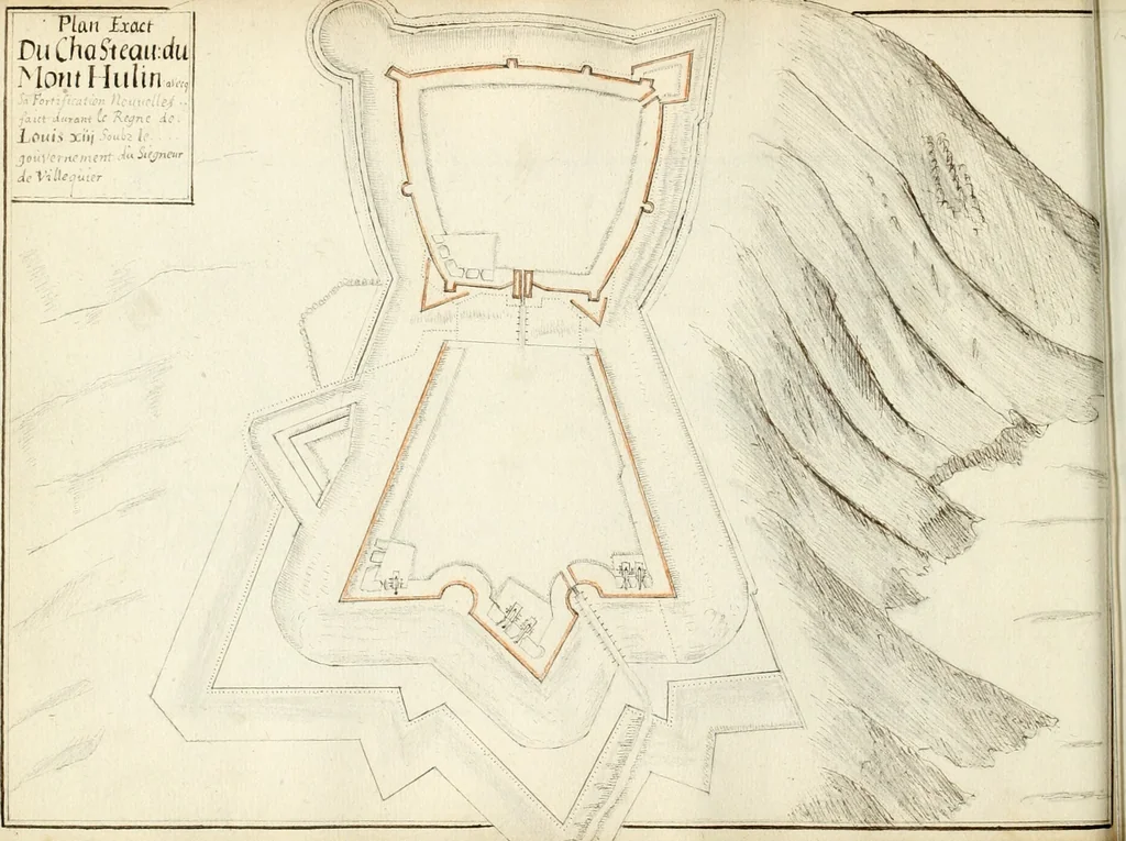 An illustration from Premiere[-seconde] partie, Les plans et profilz de toutes les principalles villes et lieux considerables de France : ensemble les cartes generalles de chascune prouince & les particulières de chasque gouuernement d'icelles, 1636, leaf 89
